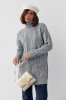 В'язана жіноча туніка з високим коміром 0530 сірий