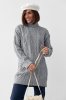 В'язана жіноча туніка з високим коміром 0530 сірий