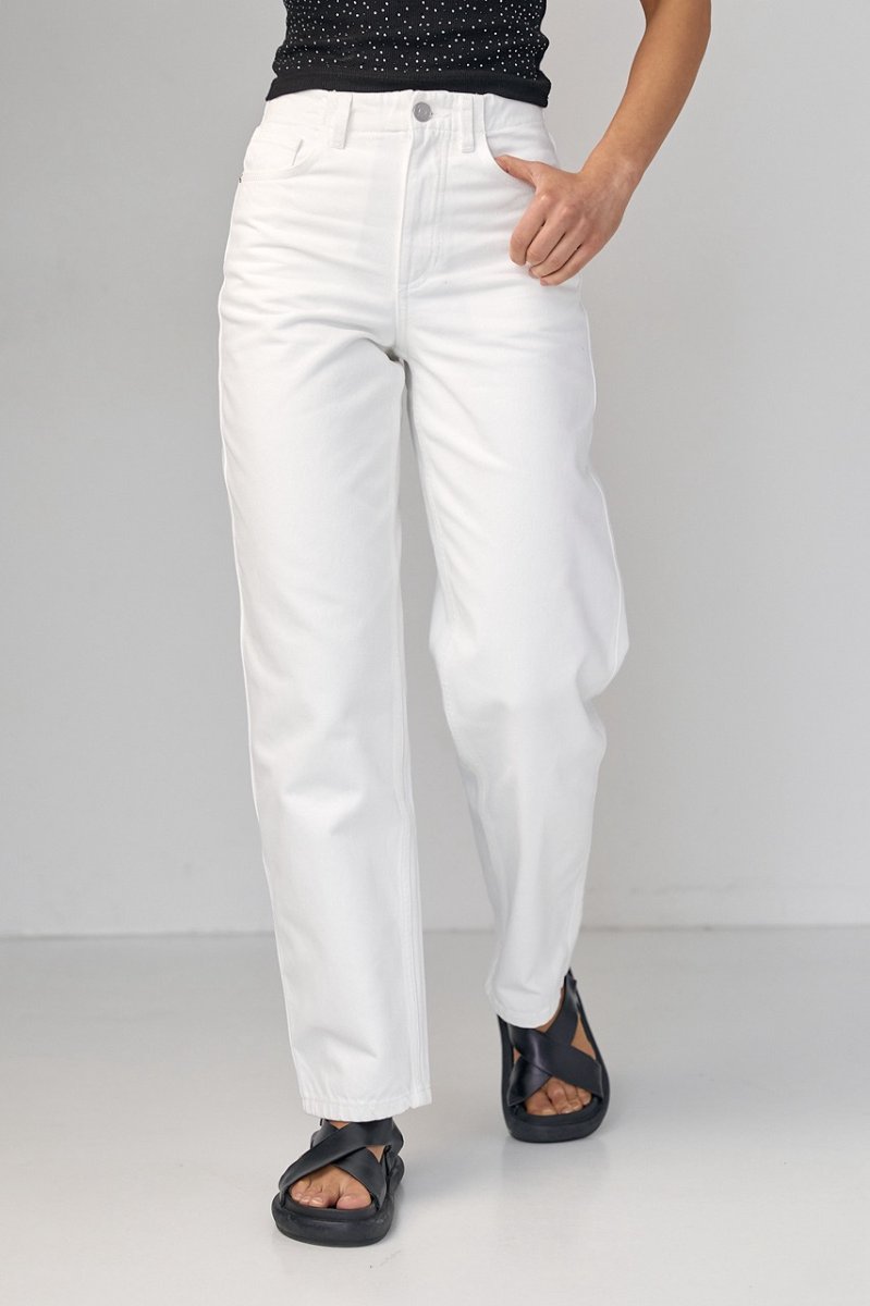 Джинси жіночі Straight fit - 121267 молочні