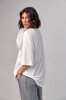 Удлиненная футболка oversize с объемным цветком - 12378 белая