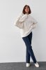 Вязаный свитер с косами oversize 231198 кремовый