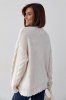 Вязаный свитер с косами oversize 231198 кремовый