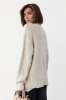 Вязаный свитер с косами oversize 231198 бежевый