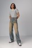 Женские джинсы скейтер с эффектом two-tone coloring - 2366