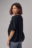 Женская футболка oversize с вышивкой - 241023 черная
