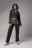 Короткая женская джинсовка в стиле Grunge - 3103 черная