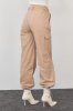 Жіночі штани карго в стилі кежуал 4135 світло-коричневий