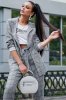 Классический молодежный женский костюм 1206.3598 серый