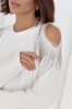 Женская кофта oversize с вырезами на плечах - 8023-2