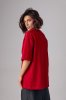 Базовая однотонная футболка oversize - 82793 красная