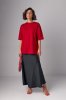 Базовая однотонная футболка oversize - 82793 красная