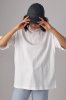 Базовая однотонная футболка oversize - 82793 молочная