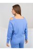Лонгслів з відкритими плечима "Майлз" (Блакитний)