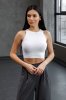 Укороченная белая майка 8389