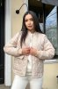 Куртка стеганая женская 39946 светло-бежевый