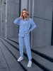 Костюм женский вельветовый 41329 голубой