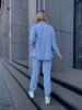 Костюм женский вельветовый 41329 голубой
