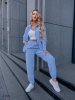 Костюм женский вельветовый 41329 голубой